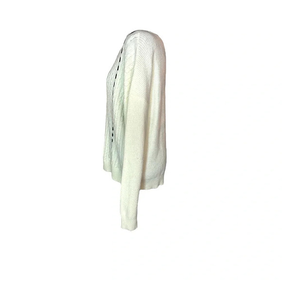 Cyrus Cable Knit Cream Sweater Size XL - Picture 3 of 7